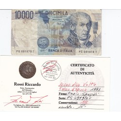 10000 LIRE A. VOLTA 1995 FALSO D'EPOCA  